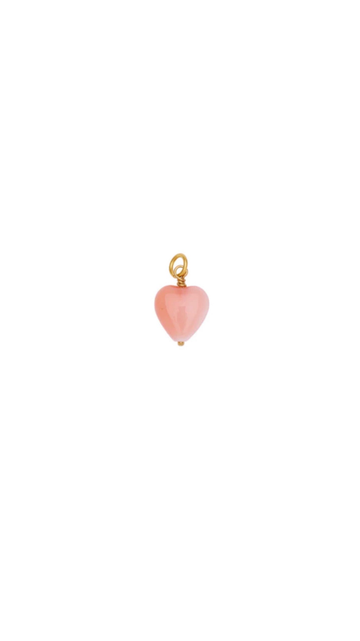 French Heart Pendant - FG/Coral