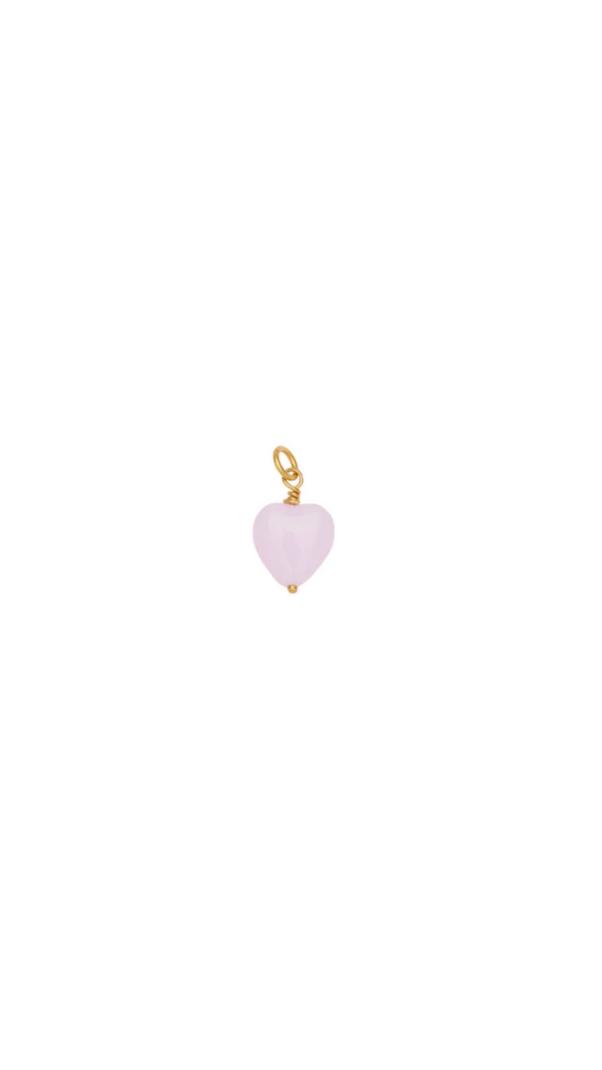 French Heart Pendant - FG/Soft Rose