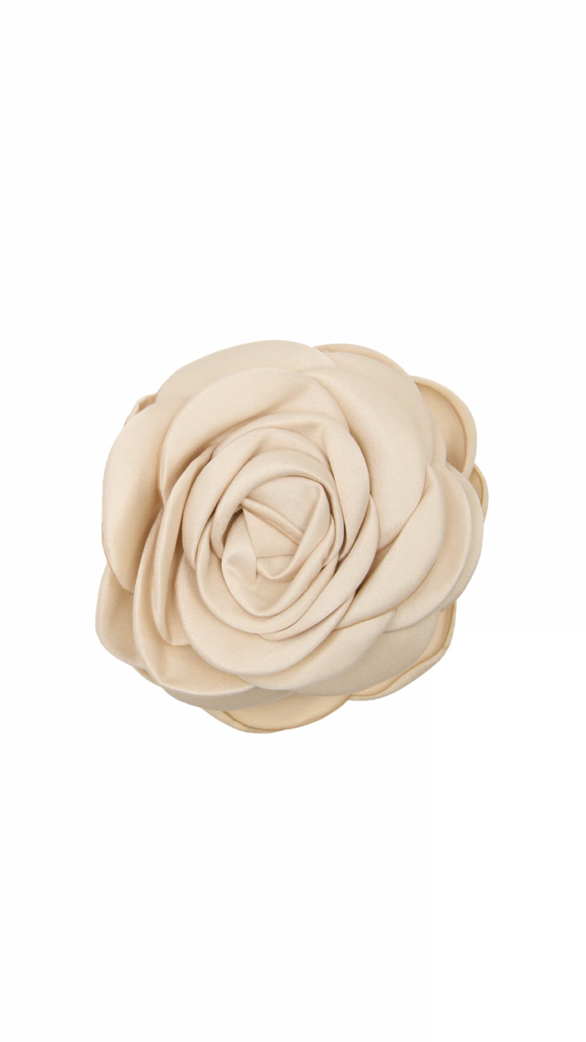 Giant satin rose - Ivory