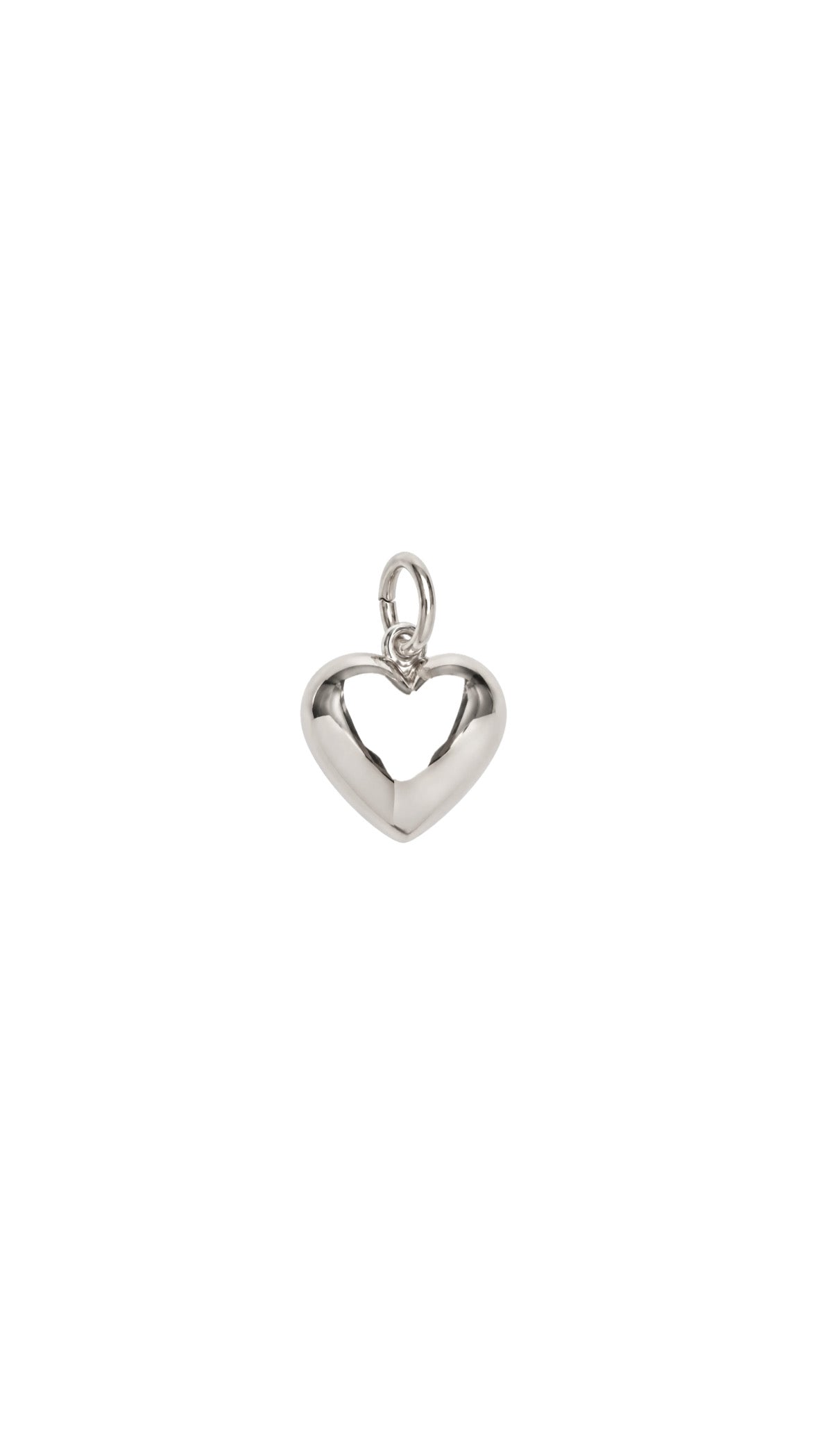Cupid large heart pendant - silverplated
