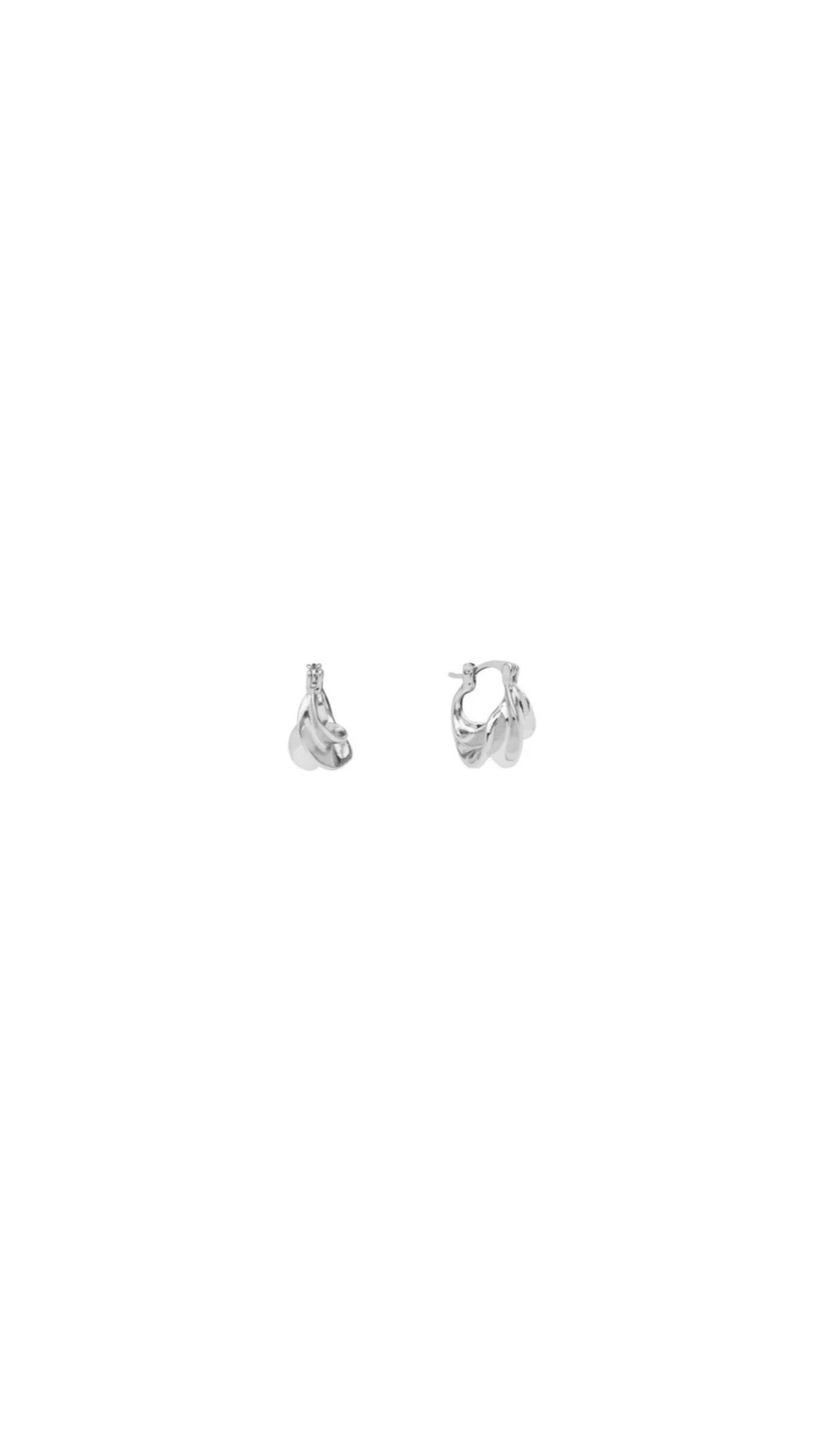 Afrika petite hoops- Silverplated