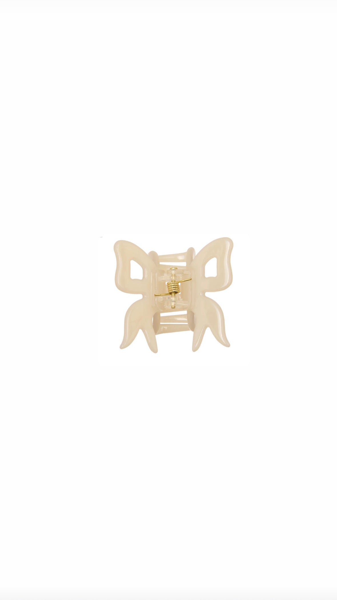Petit Arc bow claw - Off White shimmer
