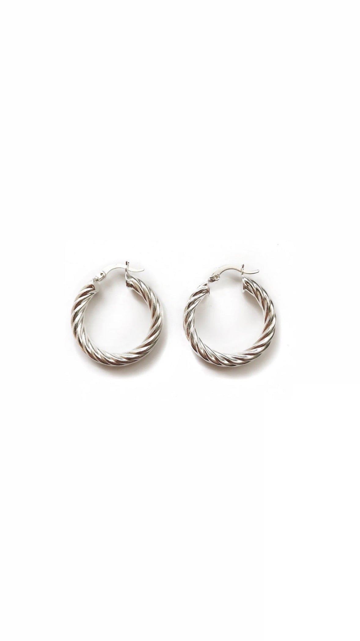 Tordo Hoops - Silverplated
