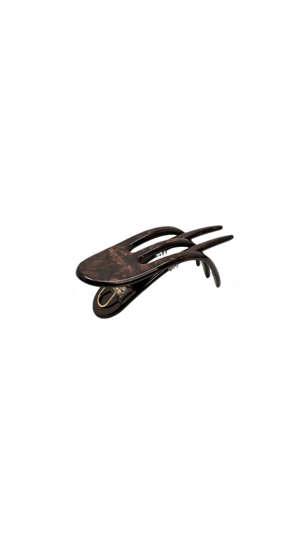 Julie Flat Claw - Dark Chocolate MOP