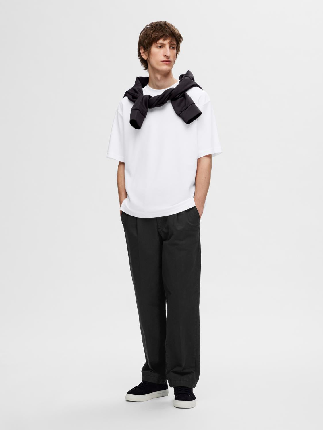 SLHLOOSEOSCAR T-Shirt - Bright White